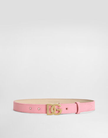Dolce & Gabbana Canvas belt with Dolce&Gabbana logo Blue LBKAG2JBCF8