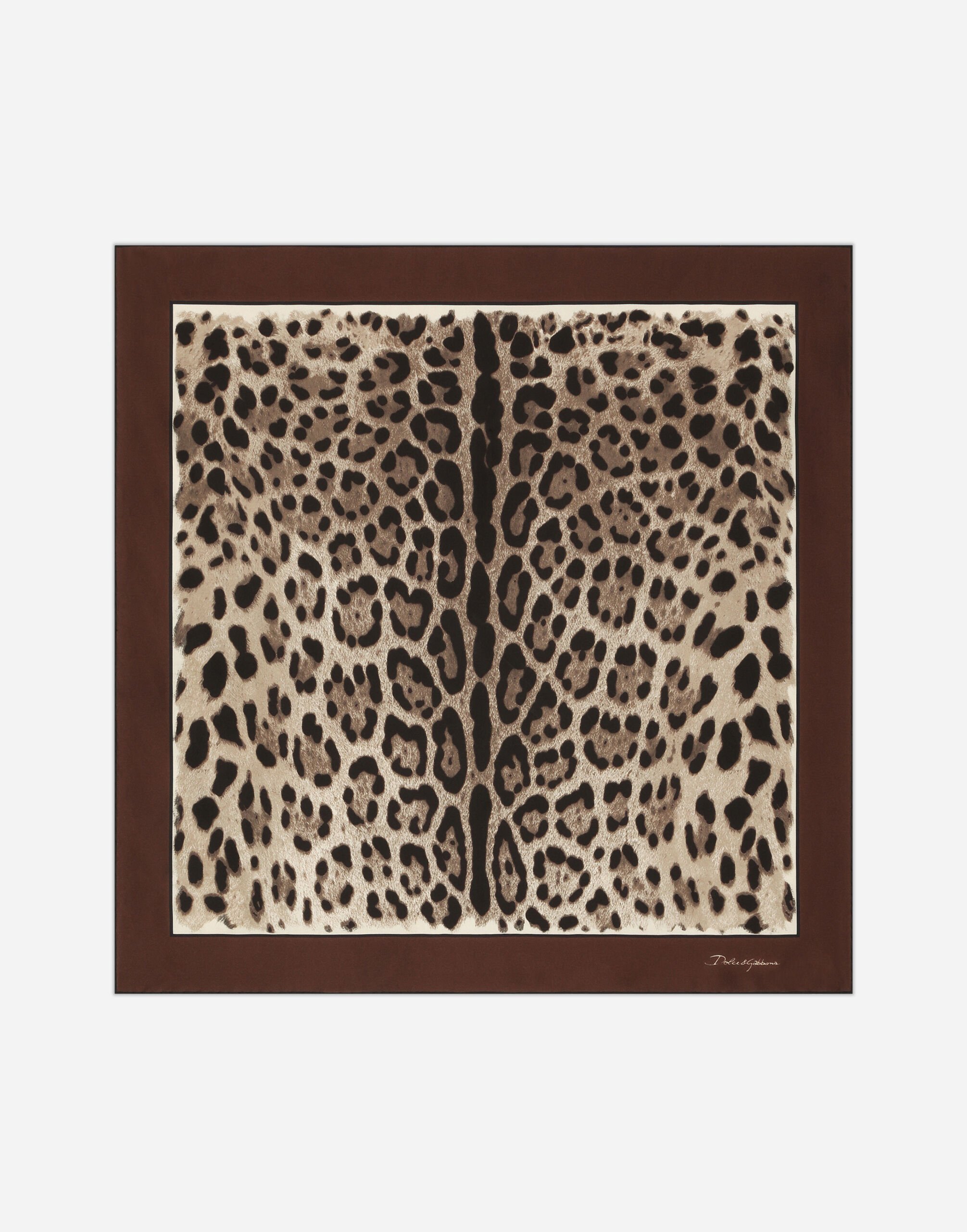 Dolce & Gabbana Leopard-print twill scarf (70x70) Multicolor FN092RGDAOU