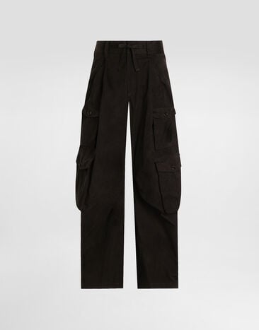 Dolce & Gabbana Faille cargo trousers Black GP15UTHUMS8