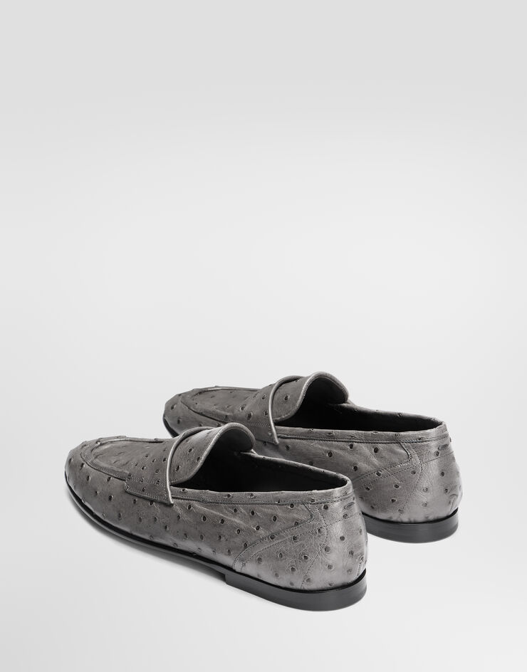 Dolce & Gabbana Ostrich leather slippers Dolce & Gabbana Ostrich leather slippers Grey A50391A8M90
