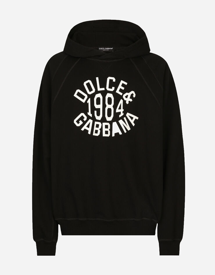 Hoodie with Dolce&Gabbana print in Black for Men | Dolce&Gabbana® US