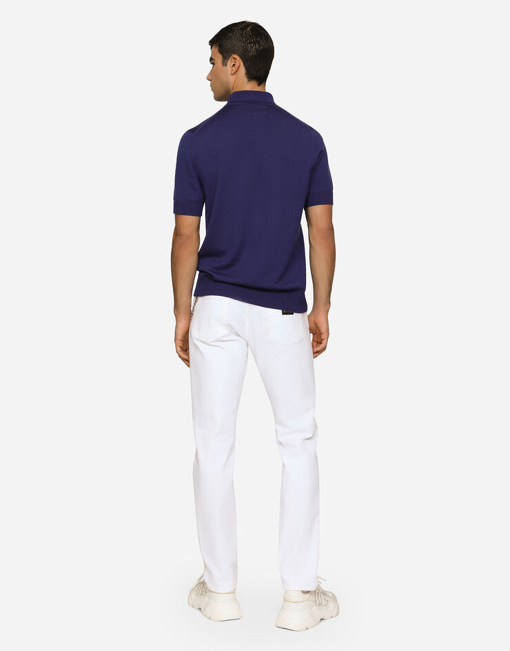 Dolce&Gabbana Regular Jeans aus weißem Stretchmaterial Mehrfarbig GYJCCDG8JR8