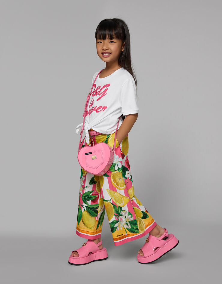 Dolce & Gabbana Poplin pants with lemon and cherry print Print L53P31G7L8S