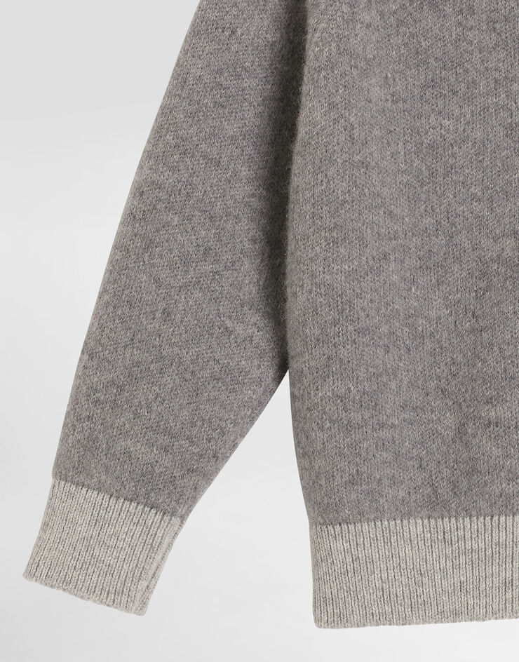 Dolce & Gabbana Wool and cashmere hooded cardigan Grey L1KWH7JGMB8