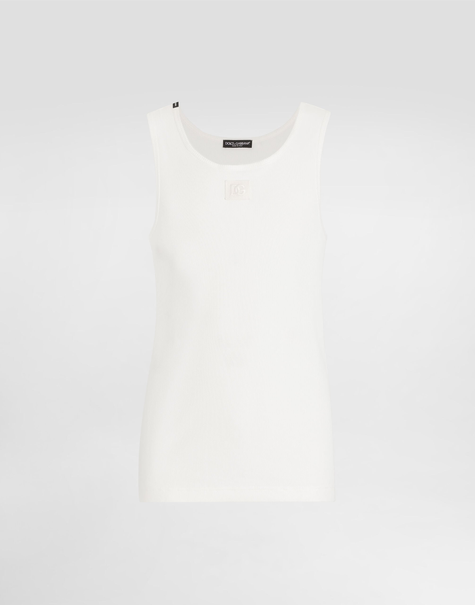 Whiteのメンズ Cotton tank top | Dolce&Gabbana®
