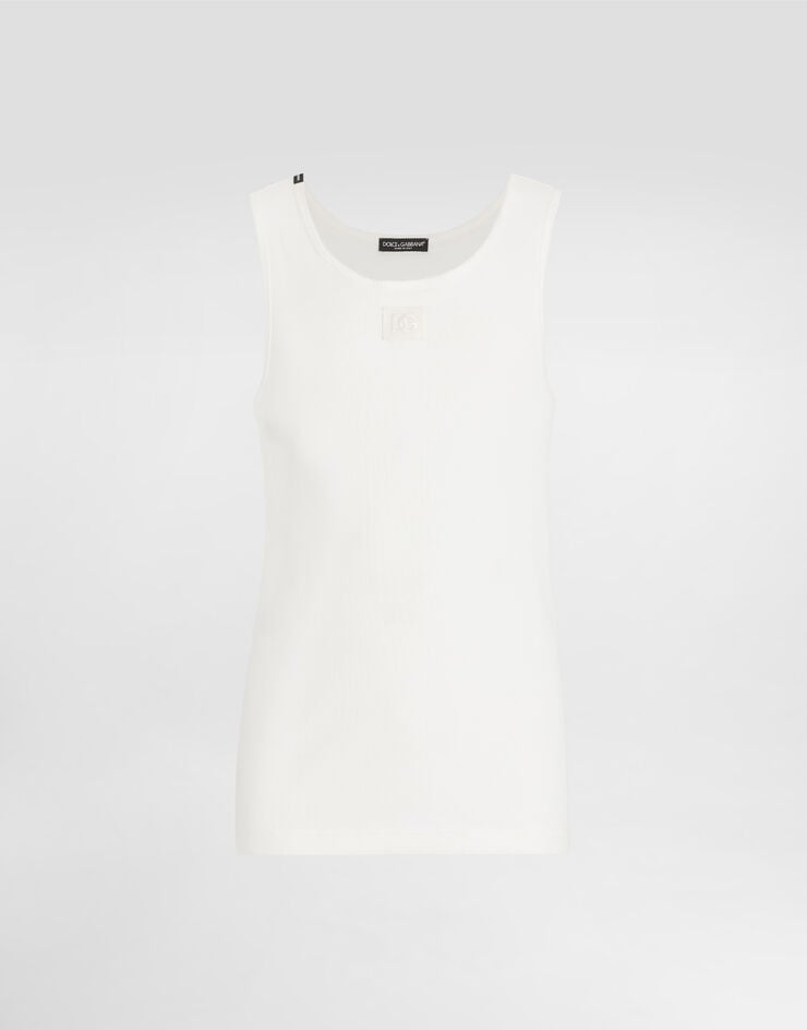 Dolce & Gabbana Cotton tank top White G8QG9ZFU7AV