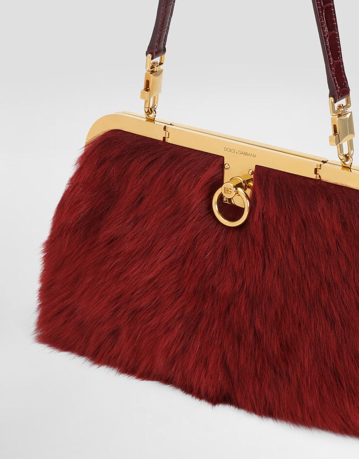 Dolce & Gabbana Amanda handbag in sheepskin and crocodile leather Multicolor BB7921A2J35