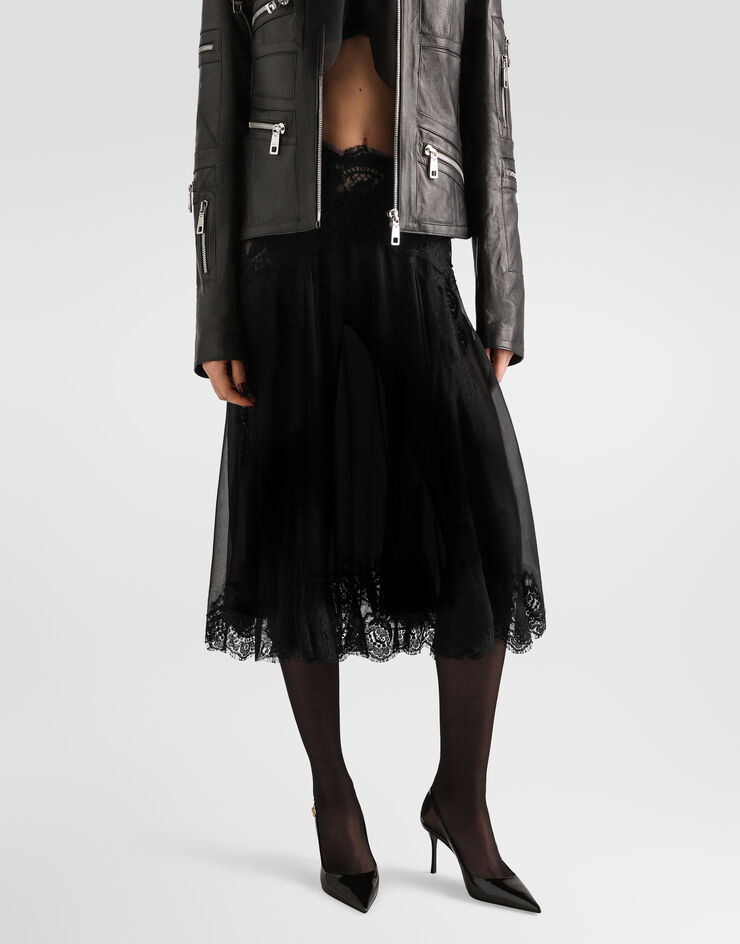 Dolce & Gabbana Gonna en chiffon Dolce & Gabbana Gonna en chiffon Noir F4C7XTFU1AT