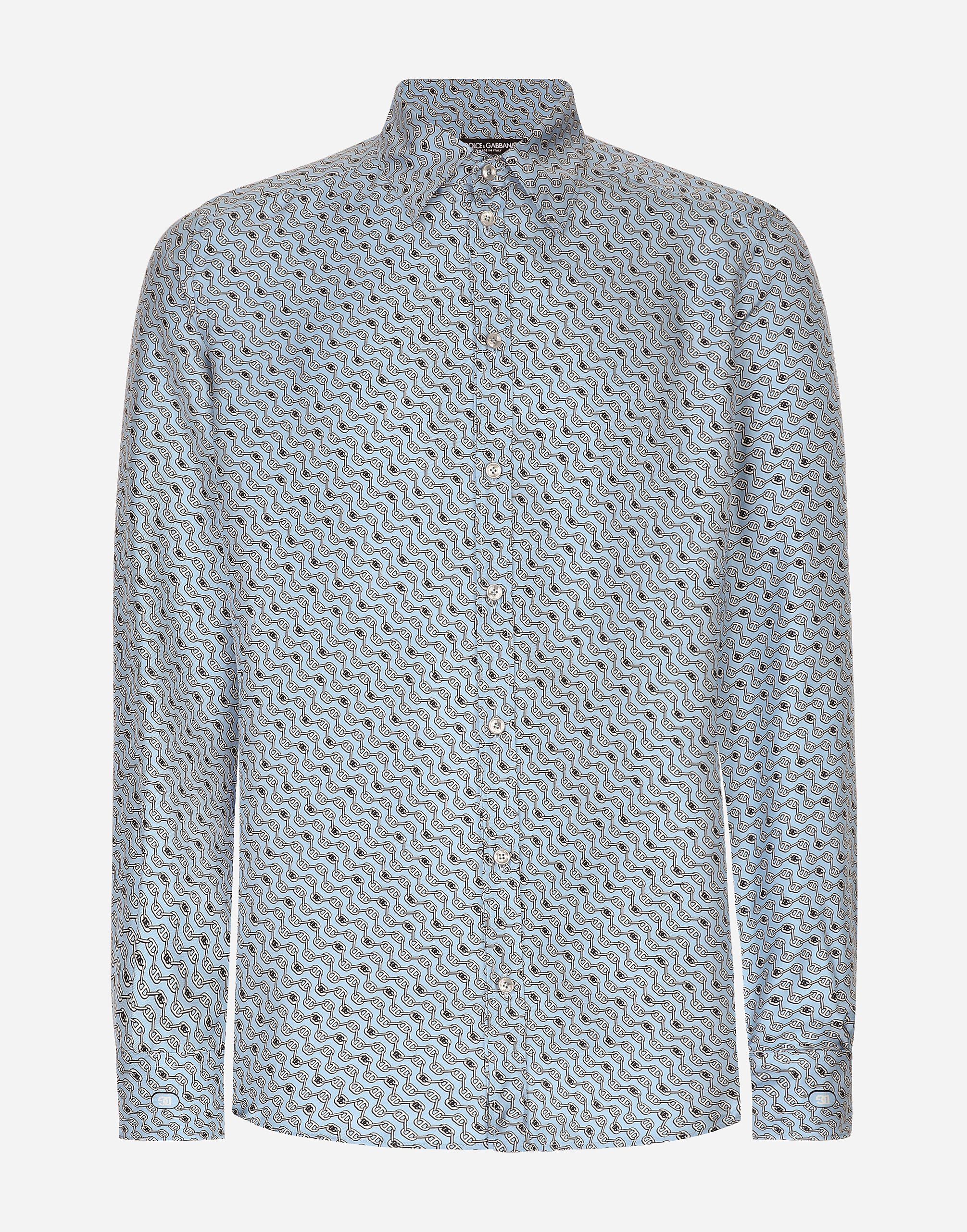 DOLCE&GABBANA　MARTINI　シャツ Silk Martini-fit shirt with tie print in #N/A for Men
