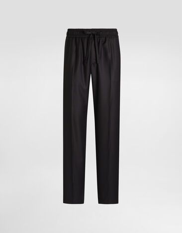 Dolce & Gabbana Bird's eye wool jogging trousers Multicolor GV4LHTFM2HO