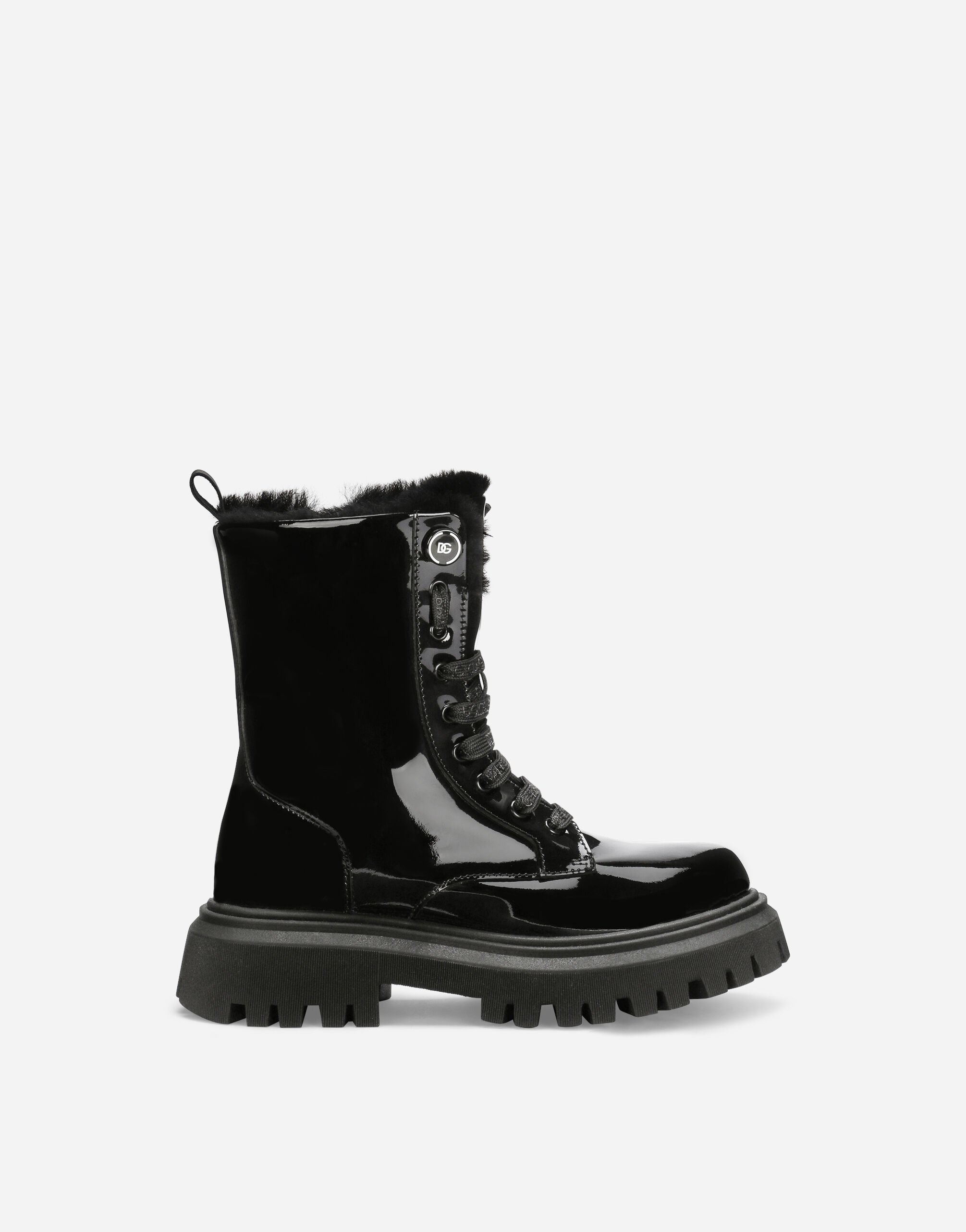 Combat boots clearance with plaid lining