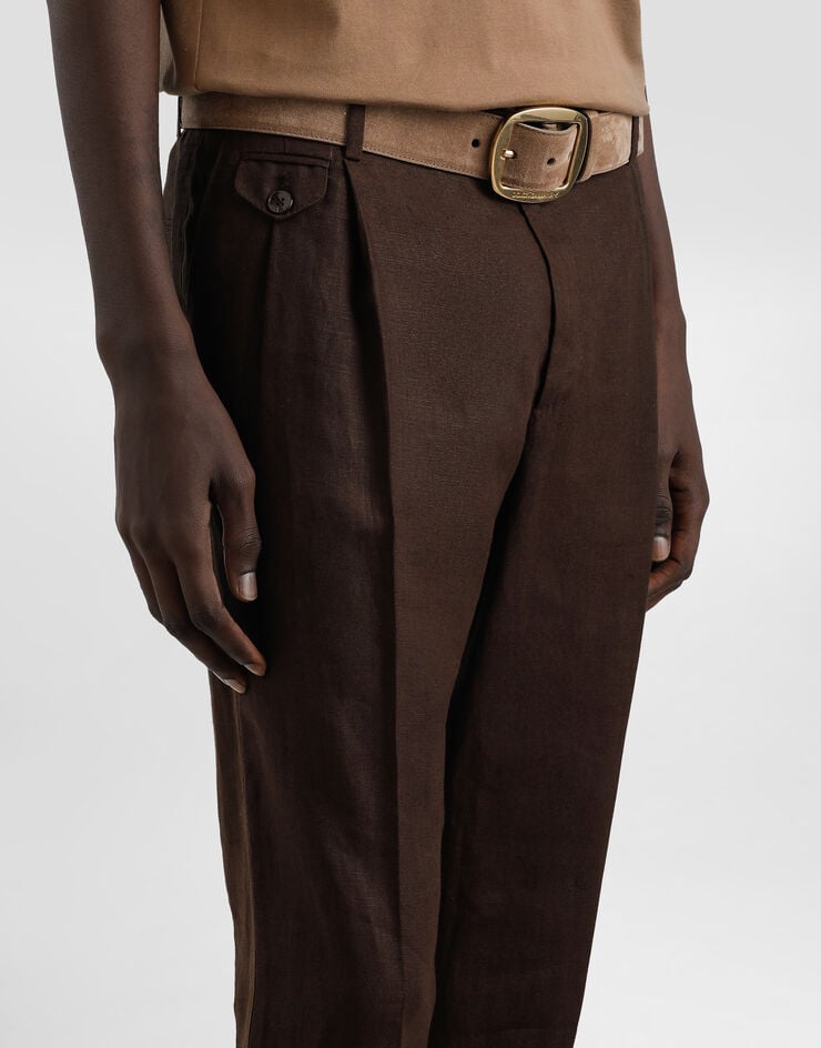 Dolce & Gabbana Linen trousers Brown GV4EEZFU4JB