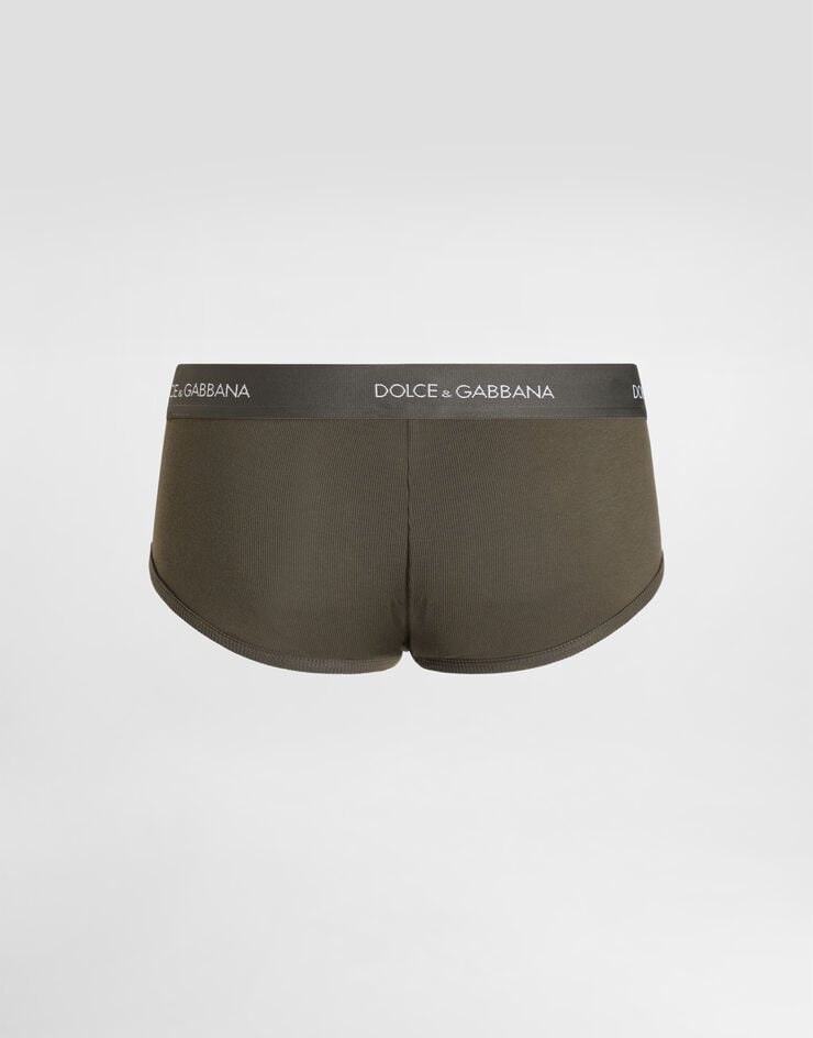 Dolce & Gabbana Ribbed cotton brando briefs Green M3C21JONN96