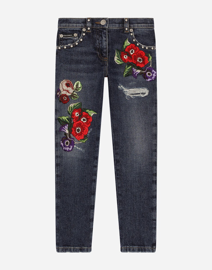 Dolce & Gabbana 5-pocket treated denim jeans Blue L52F76LDC20