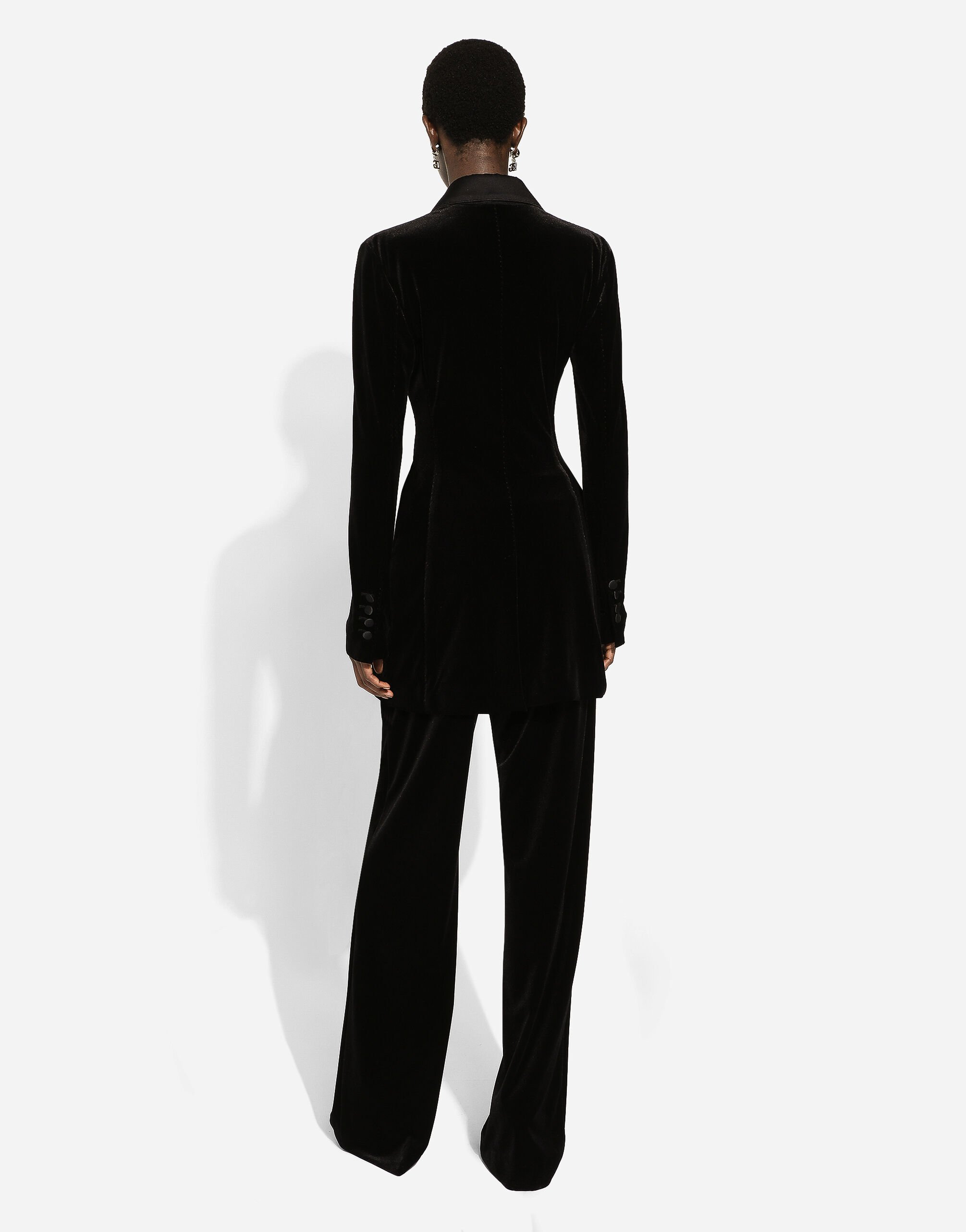 ジャケット DOLCE & GABBANA BLACK TWEED BLAZER Single-breasted tweed jacket in Black for Women