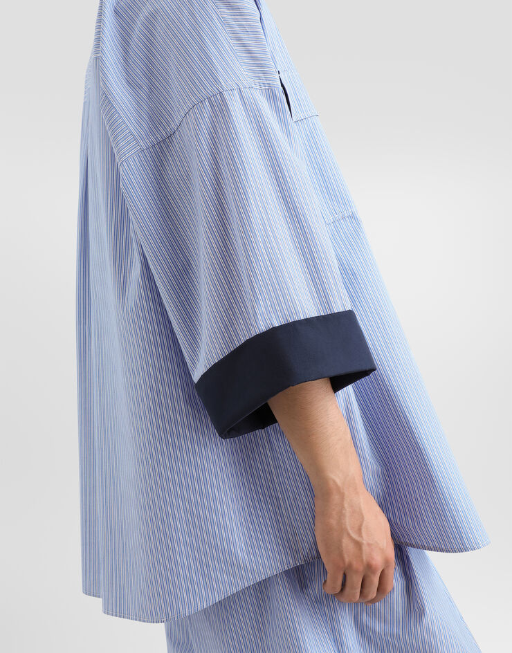 Dolce & Gabbana Chemise en coton à rayures Multicolore G5OU8ZFR54O