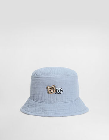 Dolce & Gabbana Cotton gauze bucket hat Azure LN5H51FU5YU