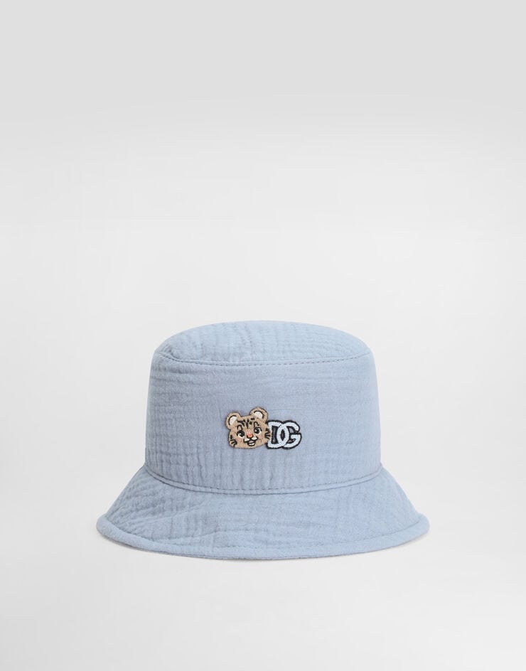 Dolce & Gabbana Cotton gauze bucket hat Azure LN5H51FU5YU
