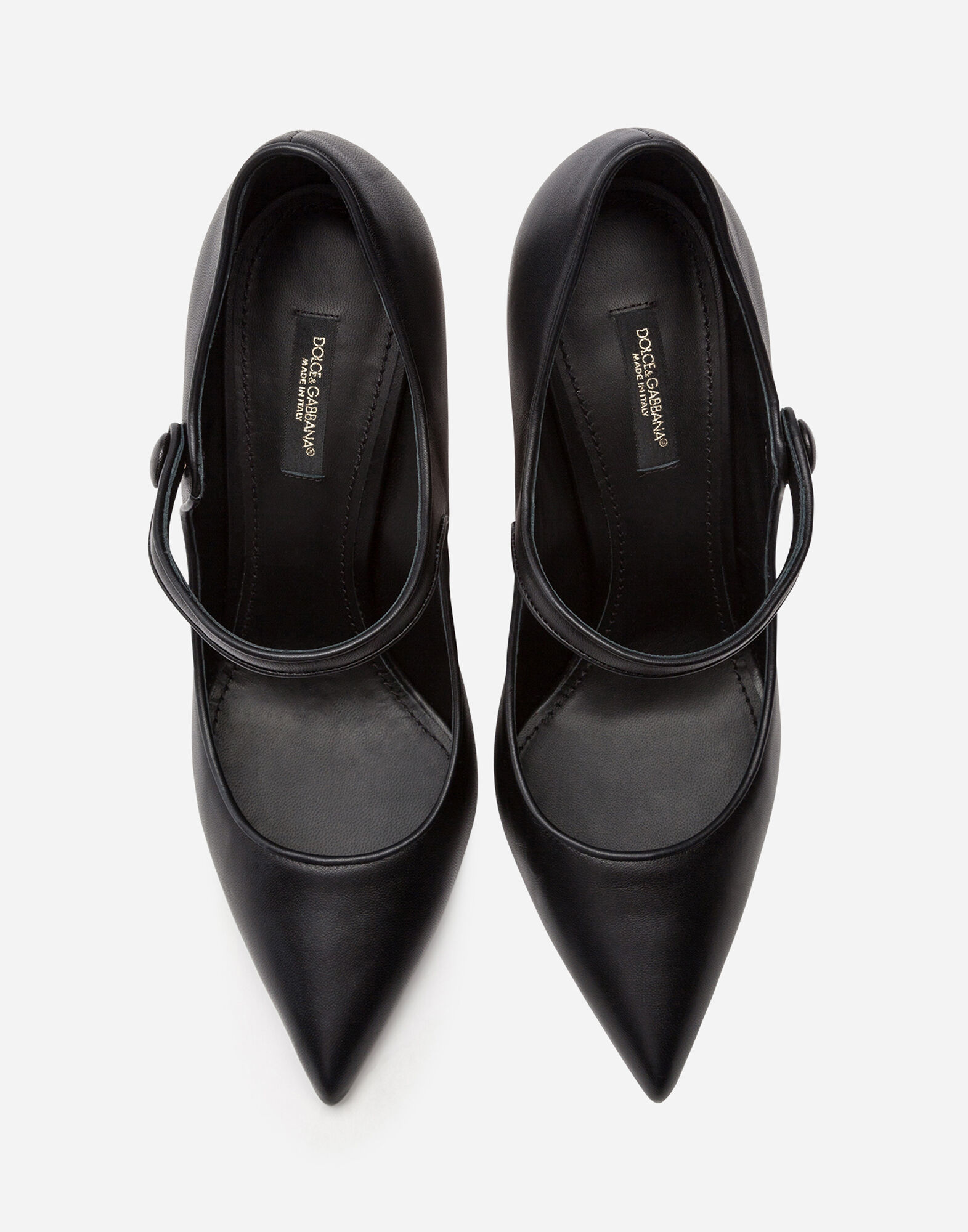 Nappa leather Mary Jane with baroque DG heel