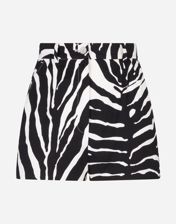 Dolce & Gabbana DRILL SHORTS WITH ZEBRA PRINT Dolce & Gabbana DRILL SHORTS WITH ZEBRA PRINT ЛЕОПАРДОВЫМ ПРИНТОМ FTBVJTFSFJ2