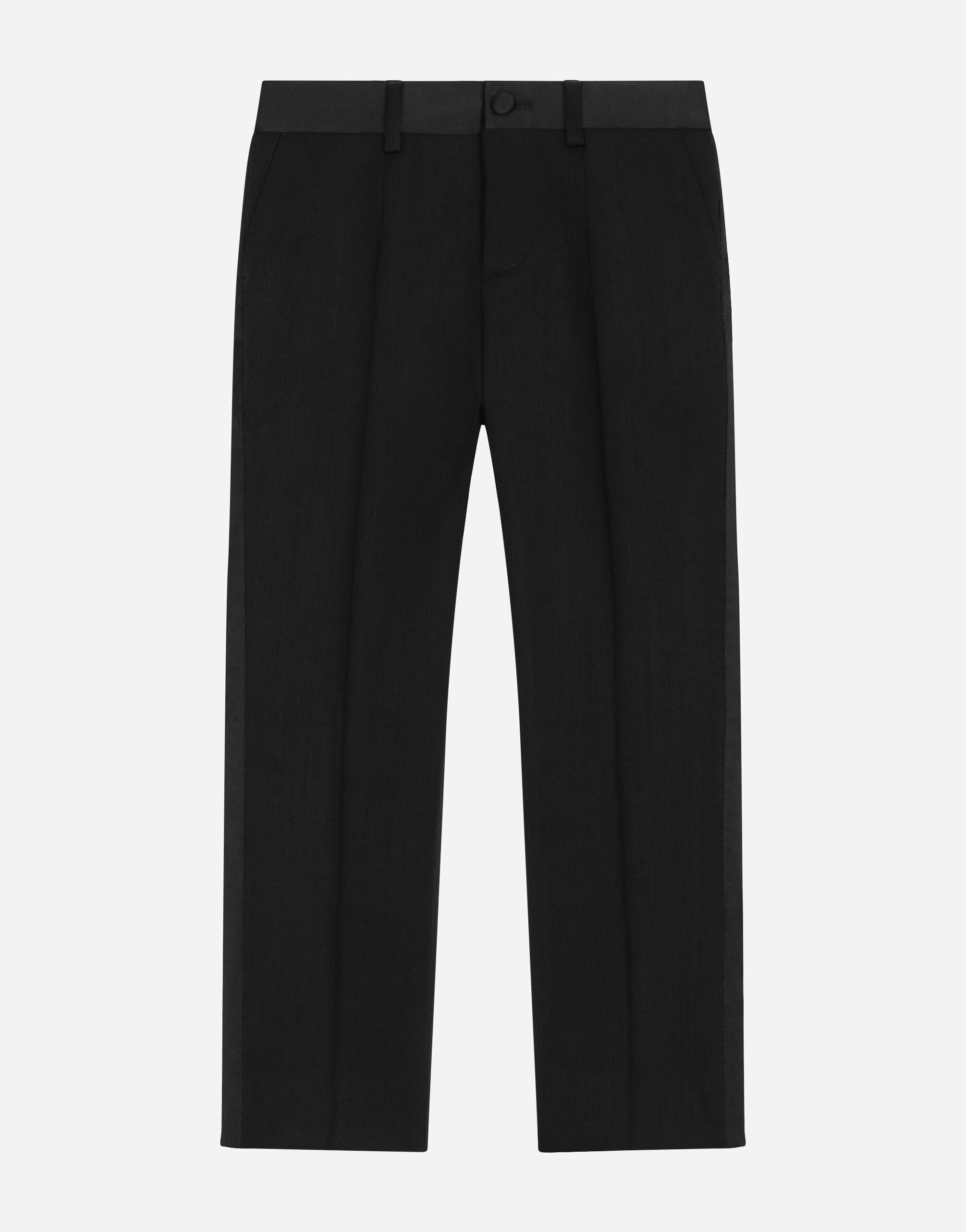 Dolce & Gabbana Classic two-way stretch twill pants Negro L42Q37LDC28