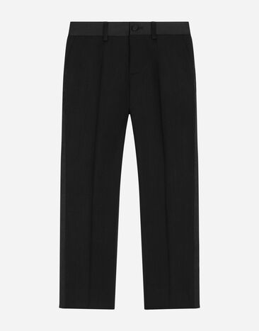 Dolce & Gabbana Pantalón clásico de sarga bielástica Negro EB0003AB000