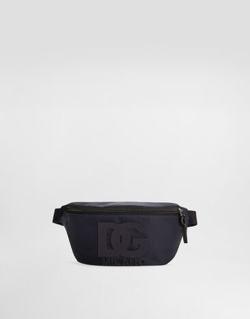 Dolce & Gabbana Nylon waist bag with logo Blue EM0072A0567