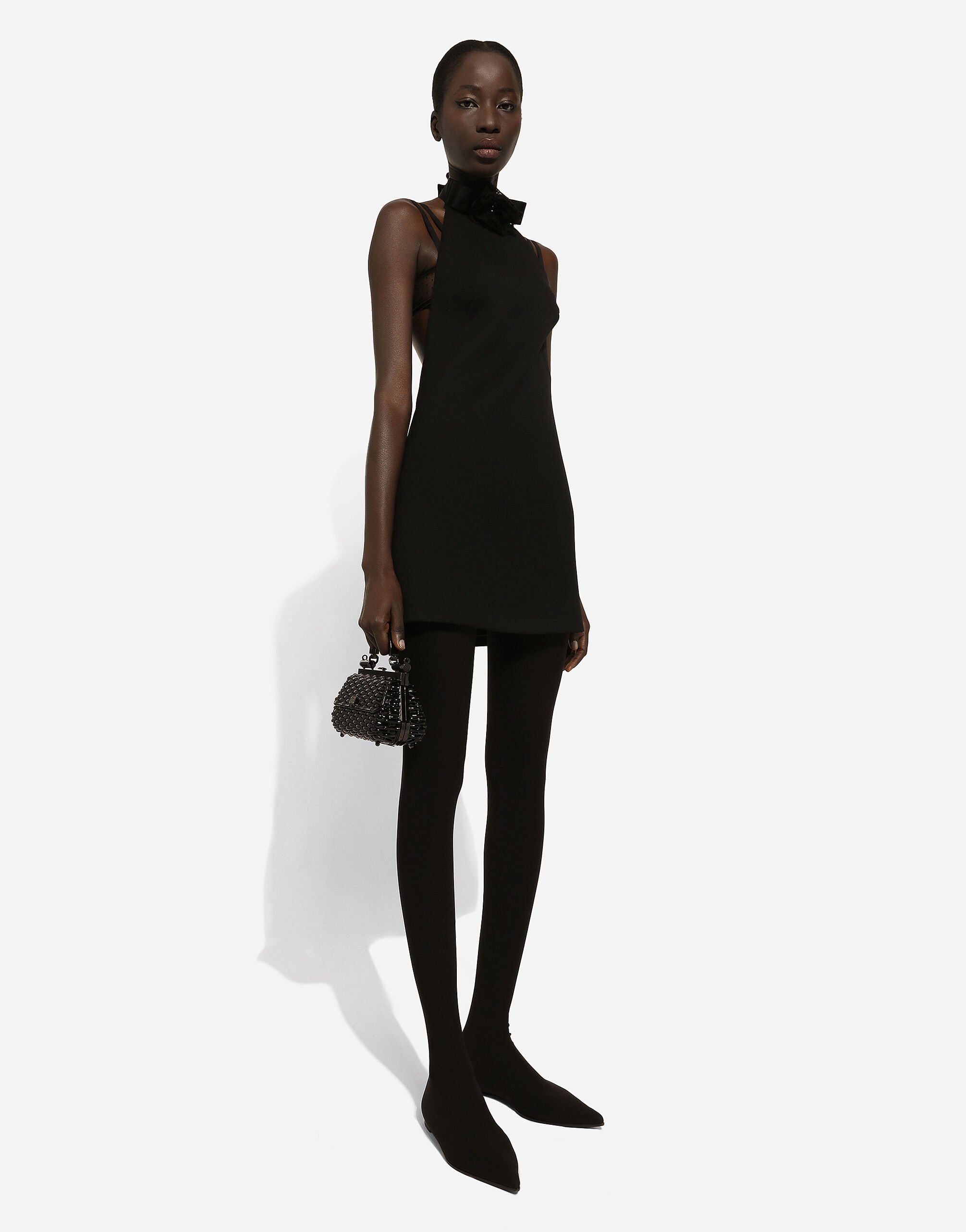 ワンピース Dolce & Gabbana Short Dress With Neckline On Back Short woolen dress with rear neckline in Black for Women