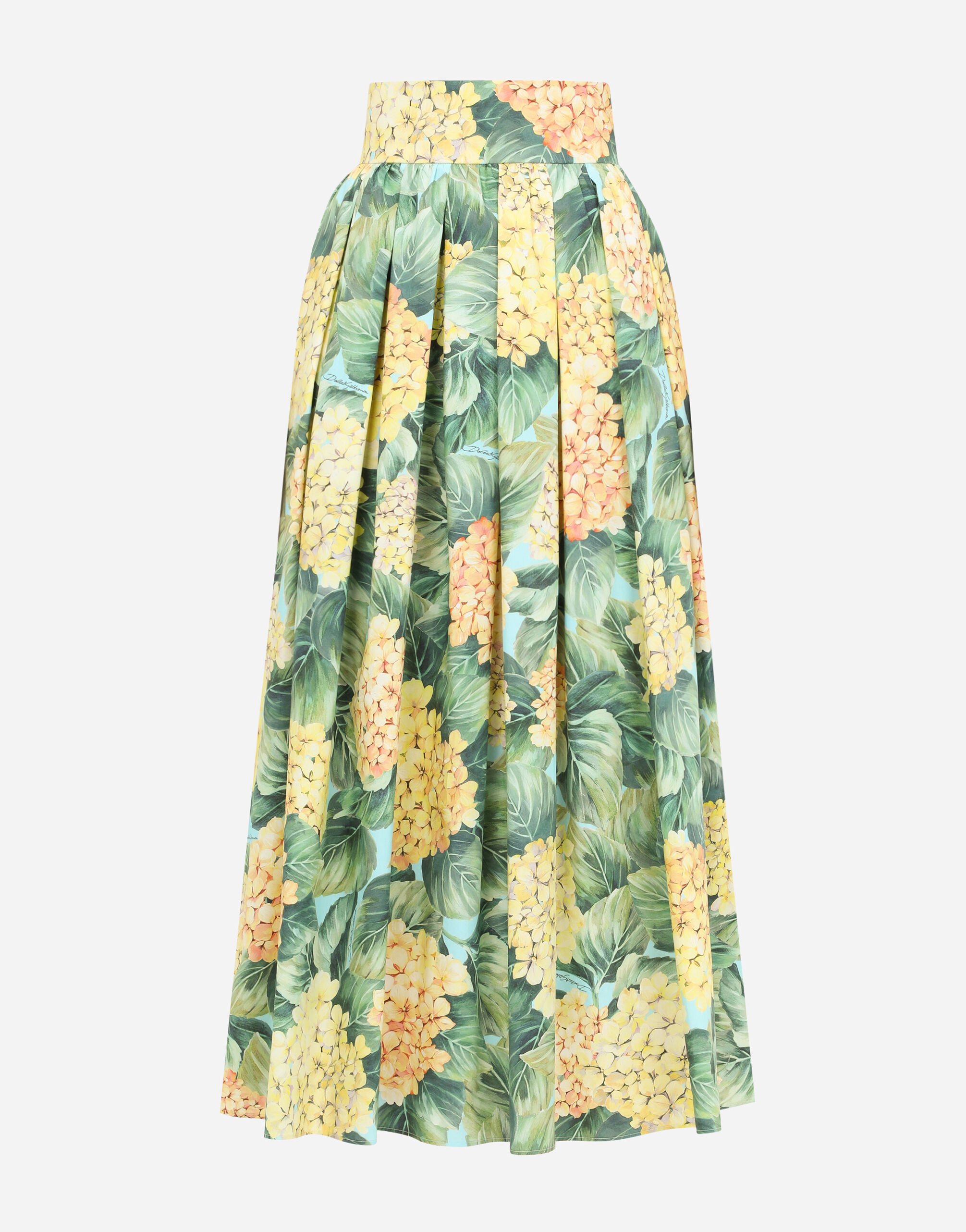 Dolce & Gabbana フラワープリント ポプリン プリーツ スカート Dolce & Gabbana フラワー プリーツスカート マルチカラー ボトムス