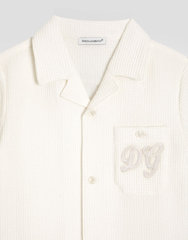 Dolce & Gabbana Cotton waffle shirt White L44S76FU628