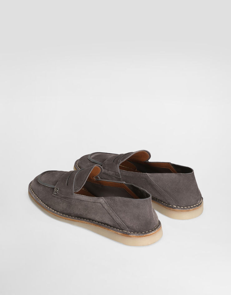 Dolce & Gabbana Reversed calfskin slipper Grey A50739AS707