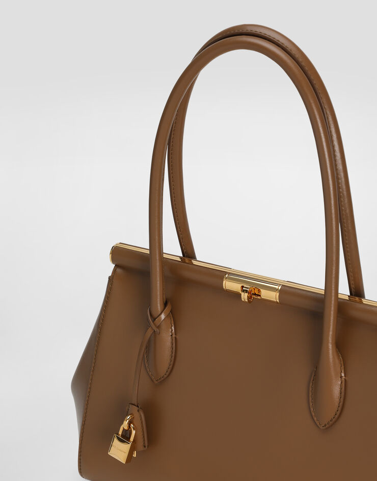 Dolce & Gabbana Borsa everyday Marlene in pelle di vitello palmellata Marrone BB7734A3G19