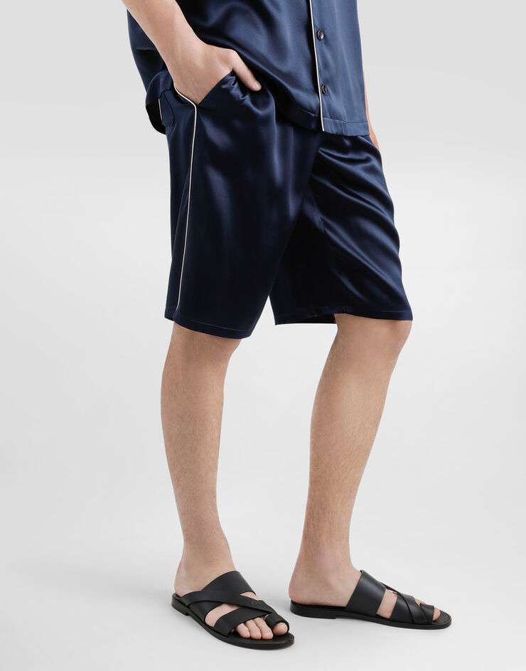 Dolce & Gabbana Bermudas de seda Azul GV5MAZFU1AU