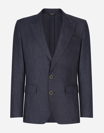 Dolce & Gabbana Linen Sicilia-fit jacket Black M8C19JONN96