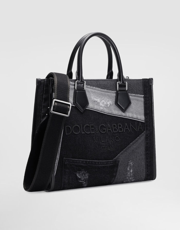 Dolce & Gabbana デニム ショッピング バッグ ブラック BM2272CO998