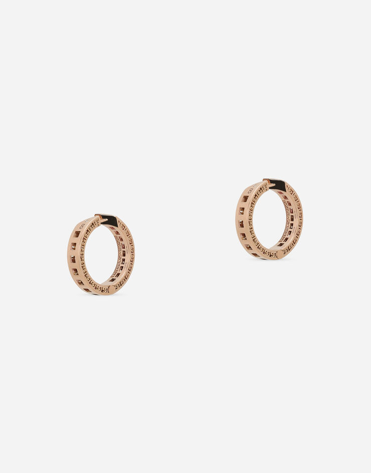 Dolce & Gabbana Boucles d’oreilles Anna en or rouge 18 ct avec saphirs roses Rouge WEQA5GWSAPI