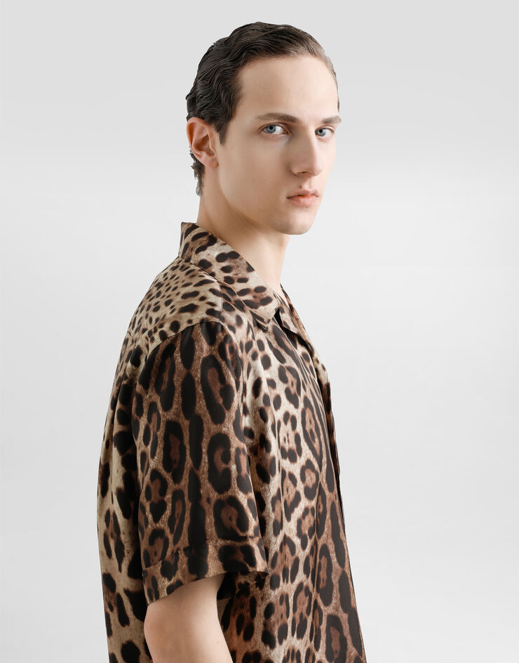 Dolce & Gabbana 豹纹印花真丝衬衫 版画 G5JH9TIS1B7