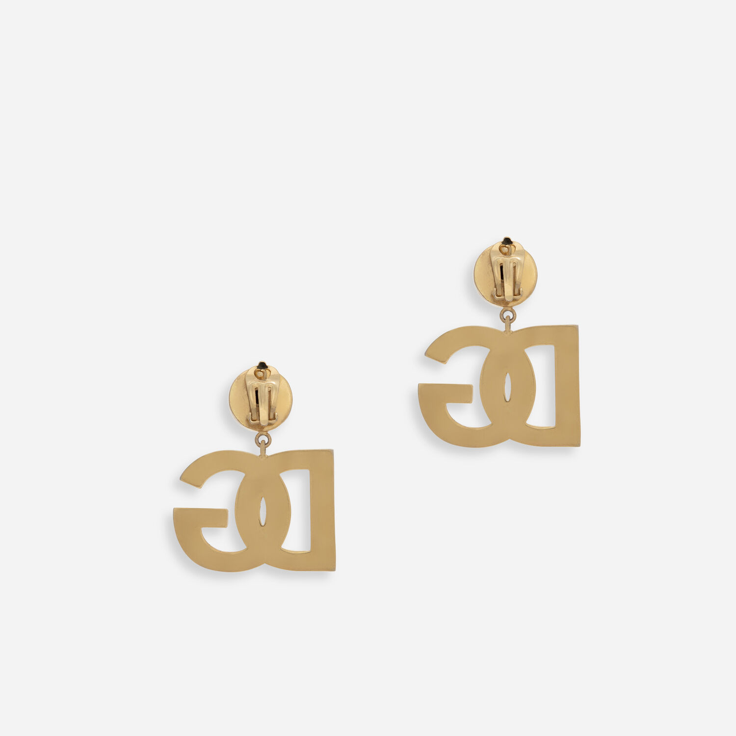 KIM DOLCE&GABBANA Clip-on earrings with DG logo in Silver for |  Dolce&Gabbana® US