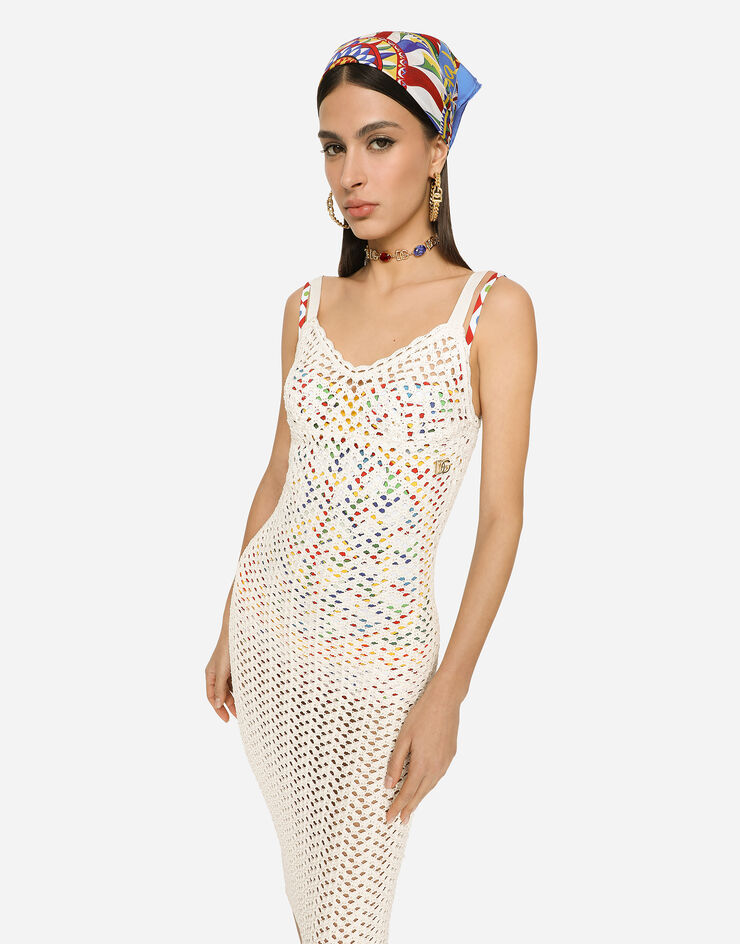 Dolce & Gabbana Crochet slip dress White FXL72TJFMO5