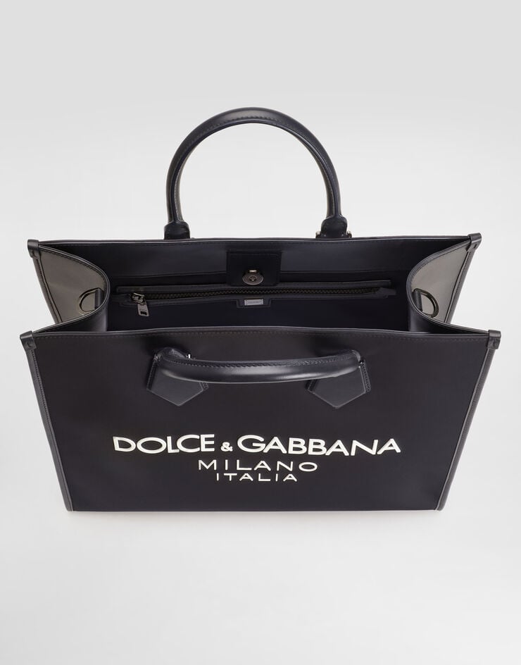 Dolce & Gabbana GroÃŸer Shopper aus Nylon Blau BM2271AG182