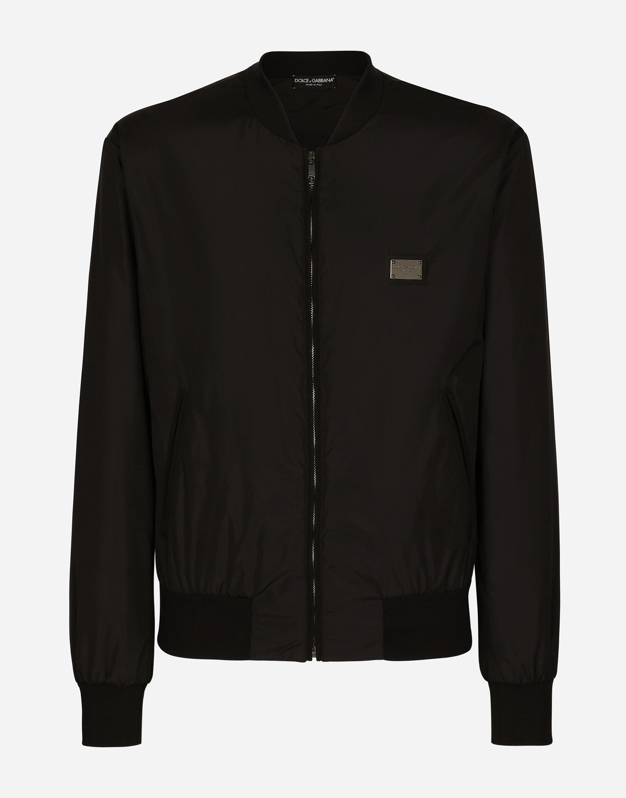 Dolce & Gabbana Куртка из нейлона с фирменной пластинкой черный G036CTFUSXS