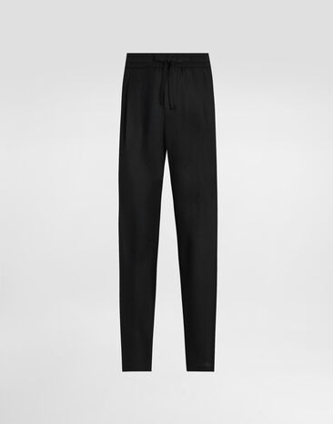 Dolce & Gabbana Garment-dyed wool joggers Black GP12QTFU25E