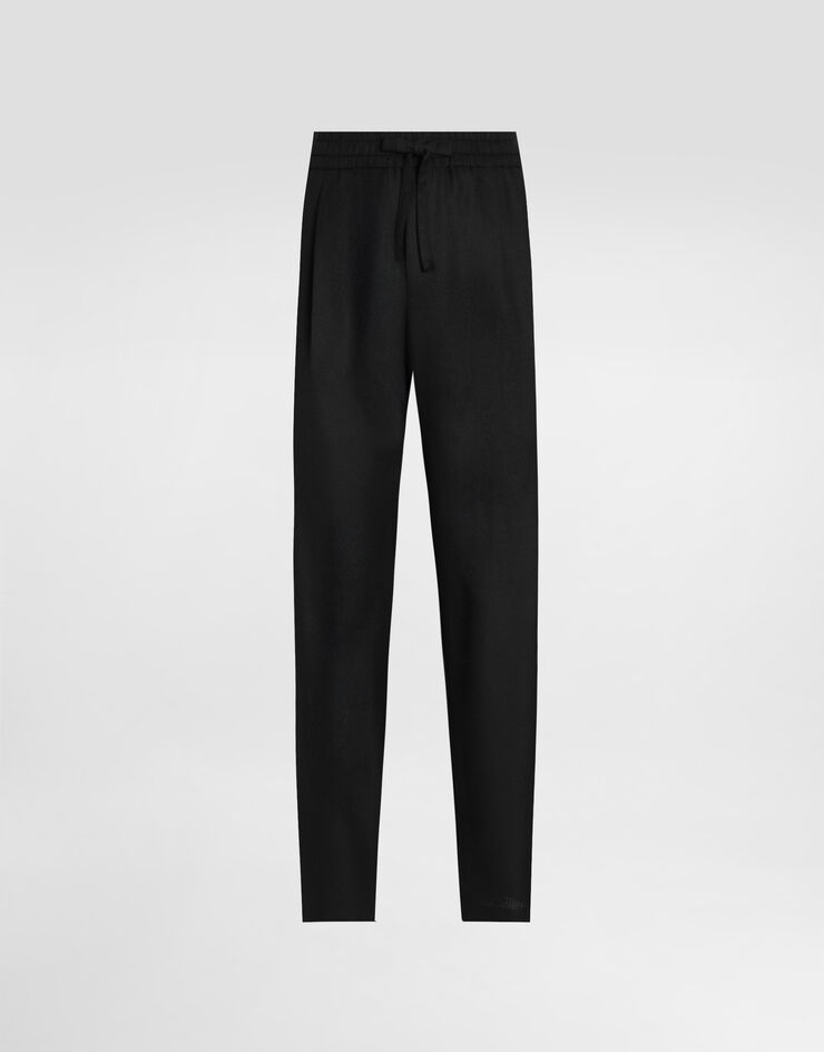 Dolce & Gabbana Garment-dyed wool joggers Black GP12QTFU25E