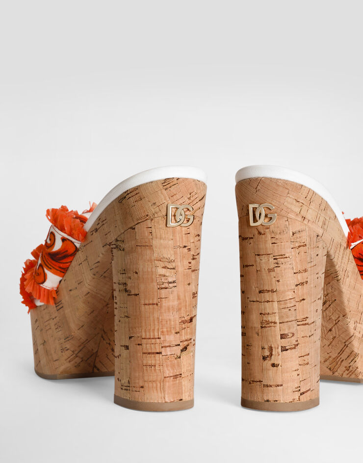 Dolce & Gabbana Majolica-print brocade clog sandals Dolce & Gabbana Majolica-print brocade clog sandals Multicolor CV0081A9AA4