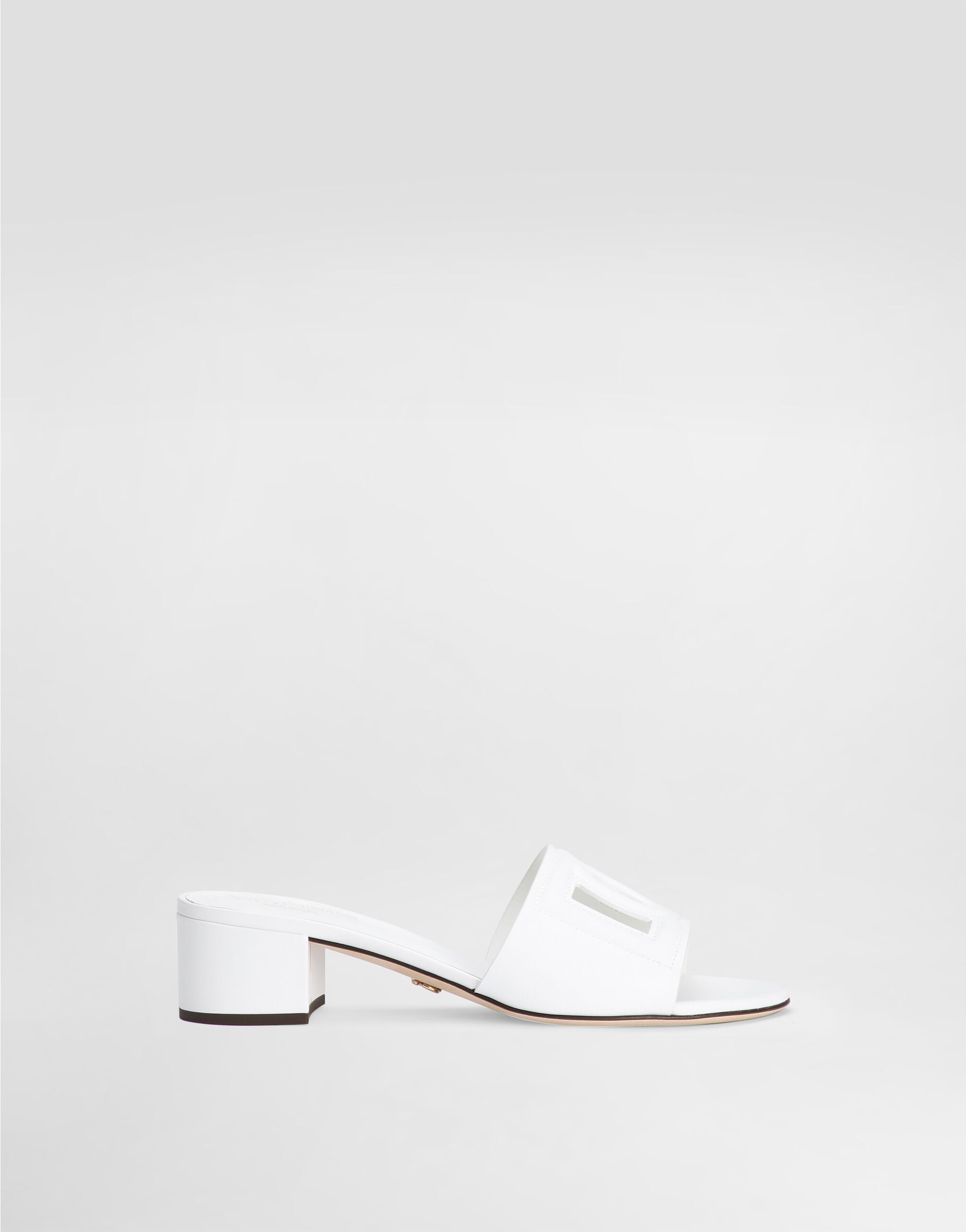 Calfskin mules in White for Women | Dolce&Gabbana® US