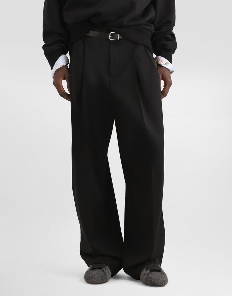 Dolce & Gabbana Wool gabardine trousers Dolce & Gabbana Wool gabardine trousers Black GP15WTFUBG4