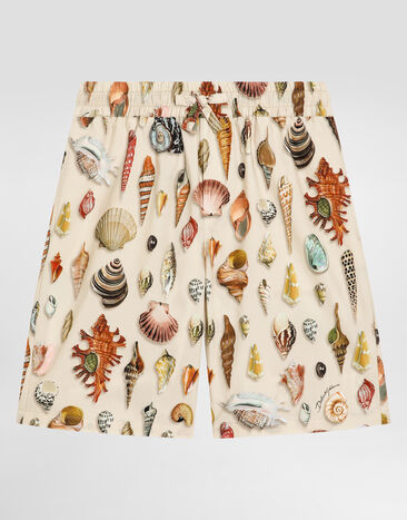 Dolce & Gabbana Shell-print poplin bermuda shorts Multicolor L43Q87HS5TS