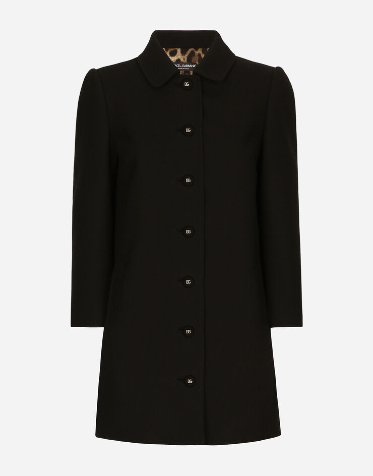 Dolce & Gabbana ショートコート ウールクロス ブラック F0D1CTFUBFX