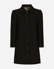 Dolce & Gabbana Short woolen coat Multicolor FXJ33TJEMO9
