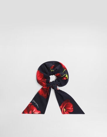 Dolce & Gabbana Poppy-print interlock scrunchie  LB7A19HSGBD